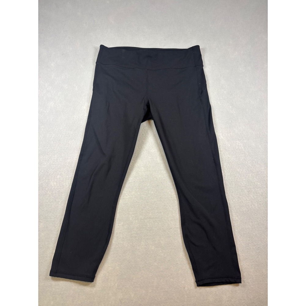Fabletics PureLuxe Black Mid Rise Cropped 7/8 Leggings Womens Small